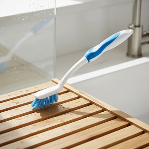 Brosse <span class=keywords><strong>de</strong></span> nettoyage multi-usages en fibre plastique, durable, pour la vaisselle, les casseroles, les éviers, les espaces étroits <span class=keywords><strong>de</strong></span> la <span class=keywords><strong>salle</strong></span> <span class=keywords><strong>de</strong></span> <span class=keywords><strong>bain</strong></span> – Offre spéciale - Product Image 1