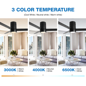 Diseño único Control remoto 3 hojas de goma <span class=keywords><strong>Motor</strong></span> de CC Super silencioso sala de estar Led luces de ventilador de techo - Product Image 4
