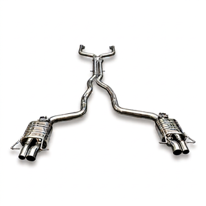 ท่อไอเสียแบบ Catback วาล์วทรอนิกส์ สแตนเลสสตีล ยี่ห้อ Vortex ขัดเงาแบบ Mirror สำหรับรถยนต์ Mercedes AMG W205 C63 C63S 4.0T แบบ Quad Chrome - Product Image 1