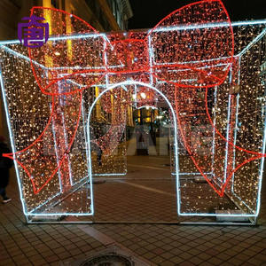 Boîte cadeau 3D Lumières décoratives LED pour le marché de rue du festival de carnaval de Noël et la décoration de célébration nocturne en plein air - Product Image 3