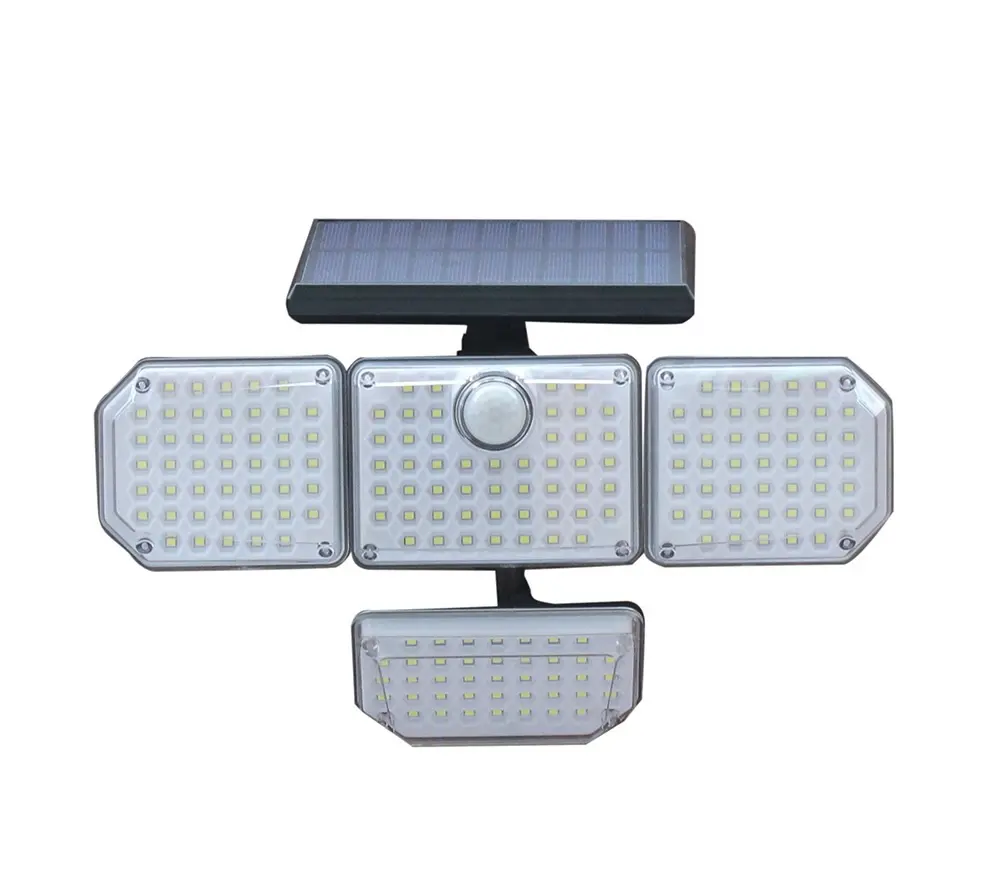 Boyid Đèn LED Năng Lượng Mặt Trời Ngoài Trời Đèn LED 182 Chống Nước IP65 Với Cảm Biến Chuyển Động Và Điều Khiển Từ Xa 4 Đầu