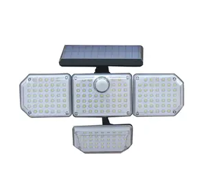 Boyid 야외 LED 태양 빛 IP65 방수 182 LED 모션 센서 및 원격 제어 4 헤드