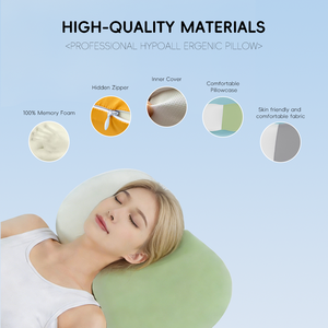 YUE RISE <span class=keywords><strong>Oreiller</strong></span> <span class=keywords><strong>de</strong></span> soutien cervical en mousse à mémoire <span class=keywords><strong>de</strong></span> <span class=keywords><strong>forme</strong></span>, design moderne, écologique, <span class=keywords><strong>forme</strong></span> rectangulaire, avec doublure intérieure monobloc, pour le confort du cou - Product Image 4