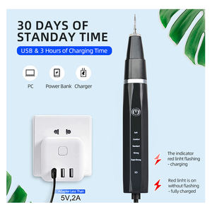 Kit <span class=keywords><strong>Scaler</strong></span> dentale elettrico ad ultrasuoni per lo sbiancamento dei denti per la casa di rimozione del calcolo multiuso prodotti per l'igiene orale per animali domestici - Product Image 4