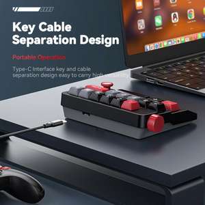MKESPN RGB Hot Swap cablato tastiera meccanica Rocker tastiera programmazione Macro tastiera personalizzata tastiera (nero) - Product Image 6