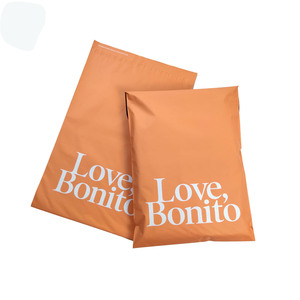 customized Thankyou Logo Polymailer Packaging Shipping Bag 12x15 inch Black Poly Mailer Mailing Bag with Handle