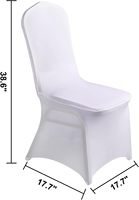 Housse de chaise universelle blanche en spandex extensible, économique, pour hôtel, mariage, banquet ou fête - Vente flash