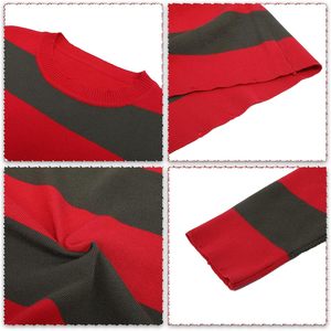 Costume d'Halloween pour homme, pull tricoté, chapeau marron, gants, autocollants plaies de sang, ensemble de tenue de cosplay - Product Image 4