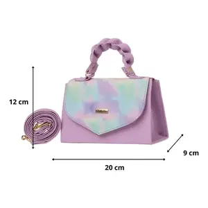 Bolso de Mano Fana para Mujer, Diseño Arcoíris, Microfibra, Cuero Sintético, Asa Superior, Correa de Hombro Desmontable, Uso Diario, a la Moda - Product Image 3