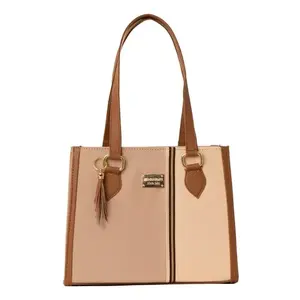 Bolso de Mano para Mujer Fana Cora M3854, Color Camel, Cuero Genuino, Decoración de Diamantes, Estilo Refinado, para Uso Diario - Product Image 1