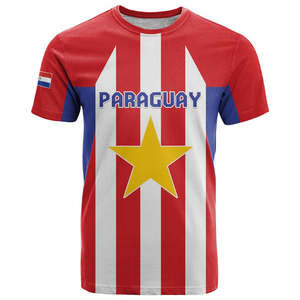 Maglia da Calcio 2026 per il Paraguay, Las Guaranies, T-Shirt Stampata a Maniche Corte in Tessuto Sportivo a Rete con Logo del Paraguay - Product Image 4