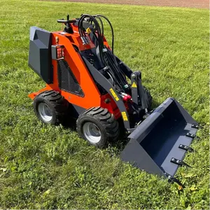 Gratis pengiriman grosir CE/Epa mesin Diesel mini skid steer bucket 320 380 roda pemuat selip steer loader