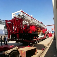 Plateforme de réparation de puits certifiée API XJ550, profondeur 7000m, mât 35m, moteur CAT C15, châssis 10*8, acier haute résistance