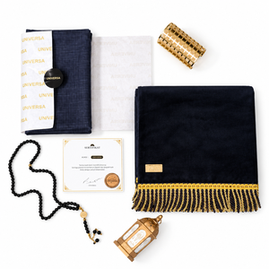 Coffret Cadeau Islamique de Luxe pour Hommes, Tapis de Prière en Lin Respirant, Tasbih en Acier à 99 Perles pour une Prière Significative - Product Image 2