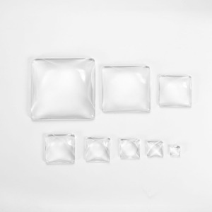 St. Kunkka Square Glass Patch Clear Inlay Material For Jewelry <b>Spacers</b> 80-110mm - Product Image 4