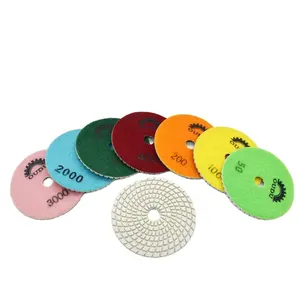 Wet and Dry Grinding foam polishing pad Diamond Marble and Granite Soft 3 step polishing pad Resin Tool sponge polishing pad