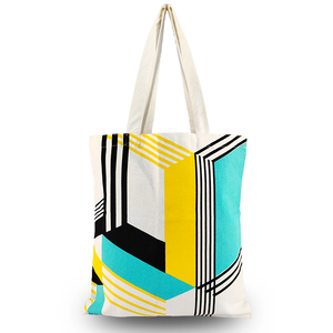 Sac fourre-tout en toile de coton style bohème pour femme, broderie de logo personnalisé, pompon chaîne, écologique, décontracté, grande capacité - Product Image 4