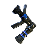 Pistolet lance-flammes multifonction pliable sans recul en alliage d'aluminium, réglable pour jet de brouillard/débit droit, pour la lutte contre les incendies
