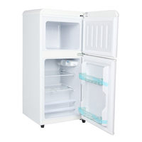 Réfrigérateur rétro esthétique 156L Réfrigérateur rétro intemporel Réfrigérateur de style héritage avec poignée Mini-bar réfrigérateur BCD-156WR