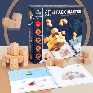 De madera de 3D pensando creativo bloques de construcción bebé lógica rompecabezas espacial de educación temprana juguetes y reg - Product Image 2