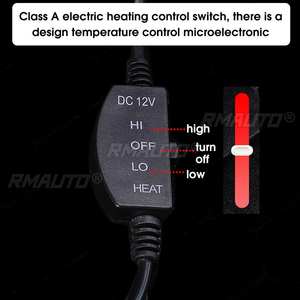 Cojín Calefactor para Asiento de Coche de 12 V, Funda Universal para Asiento de Coche, Almohadilla Calefactora Eléctrica para Asiento de Coche, Manta Térmica para Invierno, Color Café/Negro/Gris - Product Image 4