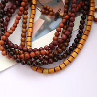 PBB1090 108 Mala en bois de santal d'Australie naturel et parfumé, perles de prière bouddhiste, méditation, yoga, collier de perles tendance