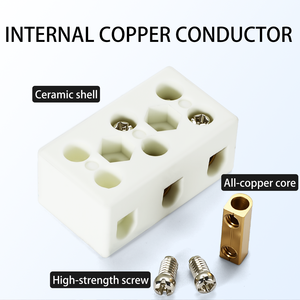 Uitstekende isolatie, hoge temperatuurbestendigheid, elektrische porseleinen connector, keramische aansluitblokken voor hoogspanningskasten - Product Image 5