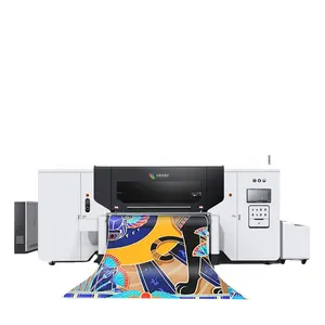 Impresora digital textil 1,8 m con 8 cabezales G6 Impresoras textiles de impresión directa en 8 colores para ropa de cama tela poliéster
