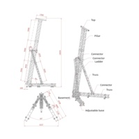 Estructura de Soporte para Altavoces Line Array de Altura Ajustable, Estructura de Soporte para Altavoces de Escenario con Altura Personalizable