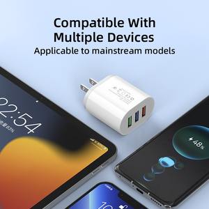ที่ชาร์จไฟ USB สามพอร์ต, QC3.0อะแดปเตอร์ชาร์จเร็วใช้ได้กับ EU/US สำหรับ Samsung สำหรับ Xiaomi VIVO สำหรับแล็ปท็อปกล้อง - Product Image 5