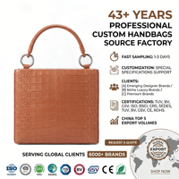 Sac à main en cuir PU gaufré crocodile terracotta avec poignée supérieure, élégant et chic pour femme, idéal au quotidien, personnalisable OEM