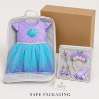 Robe de princesse La Petite Sirène personnalisée OEM ODM, costume de cosplay pour filles, couleur et taille personnalisées, broderie