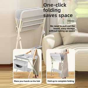 Foldable Multi-functional Baby Changing Table for Newborn Bath Massage Touch with Adjustable Height, Portable Nursery - Product Image 5