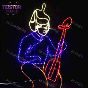 Guirlande LED plate IP65 à motif artistique géométrique pour façade de bâtiment et éclairage décoratif commercial de Noël - Product Image 5