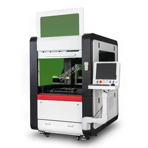 Serat 500 W Perhiasan Laser Cutting Machine untuk Perak Emas 1 Mm 1.5 Mm 2 Mm Laser Cutter dengan Safety cover