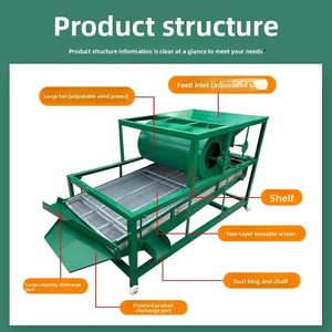 Nettoyeur de céréales électrique à vibration, prix usine |   Séparateur de graines de maïs, blé, soja, riz, colza 3.5KW - Product Image 4