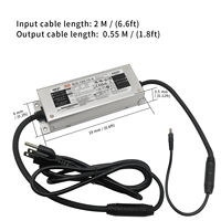 150W 300W 600W controladores de iluminación LED al aire libre impermeable 12V 24V 48V meanwell fuente de alimentación del controlador led