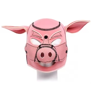 SM Sex Toys Sex Toy Party Hood Pig Puppy Play Dog Hood Factory Bondage Cosplay Pig Head Hood para juegos de grupo BDSM Bondage Gear - Product Image 2
