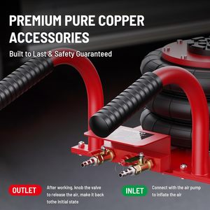 High Quality 3-Bag Portable Steel <strong>Car</strong> <strong>Jack</strong> 3 Ton Air <strong>Jack</strong> with Quick Lifting Tool <strong>Pneumatic</strong> <strong>Jack</strong> From Factory - Product Image 3