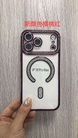 Coque de téléphone magnétique antichoc plaquée diamant électrolytique, Offre Spéciale pour iPhone 18 Pro Max 17 16 15 14 13 12 11 Pro Max 18