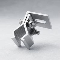 Pince de fixation pour panneau solaire AL6005-T5 anodisée, support de montage PV pour toiture en tôle pour toitures commerciales et industrielles