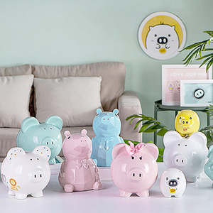 Salvadanaio Creativo Redeco di Grande Capacità per Bambini, Salvadanaio in Ceramica Rosa per Ragazze, per Regali e Decorazione Casa - Product Image 4