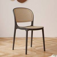 Chaises de salle à manger empilables en plastique PP, chaise de salle à manger antidérapante en plastique tressé pour restaurant, banquet, hôtel