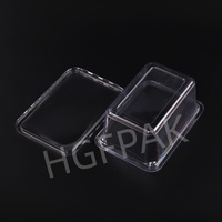 Boîte à burger transparente jetable en PET/RPET de 18 oz avec couvercle séparé, conteneur alimentaire en plastique transparent pour boulangerie, gâteau roulé, pain et gâteaux