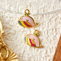 Pendentifs Breloques Manna Summer Beach en Acier Inoxydable Émail 3D, Charme Océan Mignon pour la Création de Souvenirs et Cadeaux