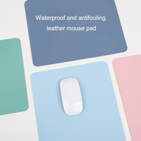 Şeker renk Mouse Pad PU deri katı mousepad ofis oyun fare altlığı dizüstü bilgisayar için masaüstü bilgisayar 30x24cm su geçirmez