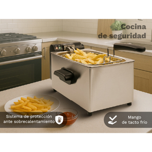 Friteuse électrique Frypro 3SS 3L en acier inoxydable pour usage domestique - Product Image 5