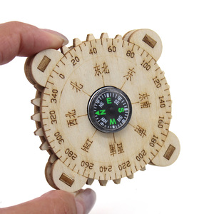 Kit de bricolage compas en bois, jouet scientifique pour enfants, modèle d'expérimentation physique éducatif, forme géométrique, contrôle manuel - Product Image 1