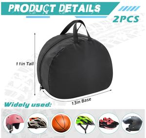 Bolsas para casco, bolsa de almacenamiento para protección de casco de motocicleta, gran capacidad con cordón, bolsa para casco de hockey con forro polar - Product Image 4