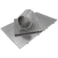 Saringan Kawat Wedge Wire Screen Johnson Screen Baja Tahan Karat 304 316L Kustom OEM Saringan Filter Industri